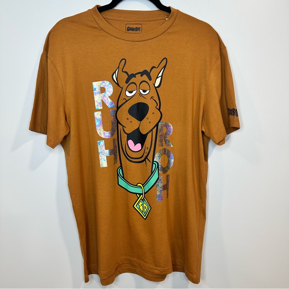 Free Authority Young Men Scooby - Doo Printed Mustard T-shirt Size XL NEW